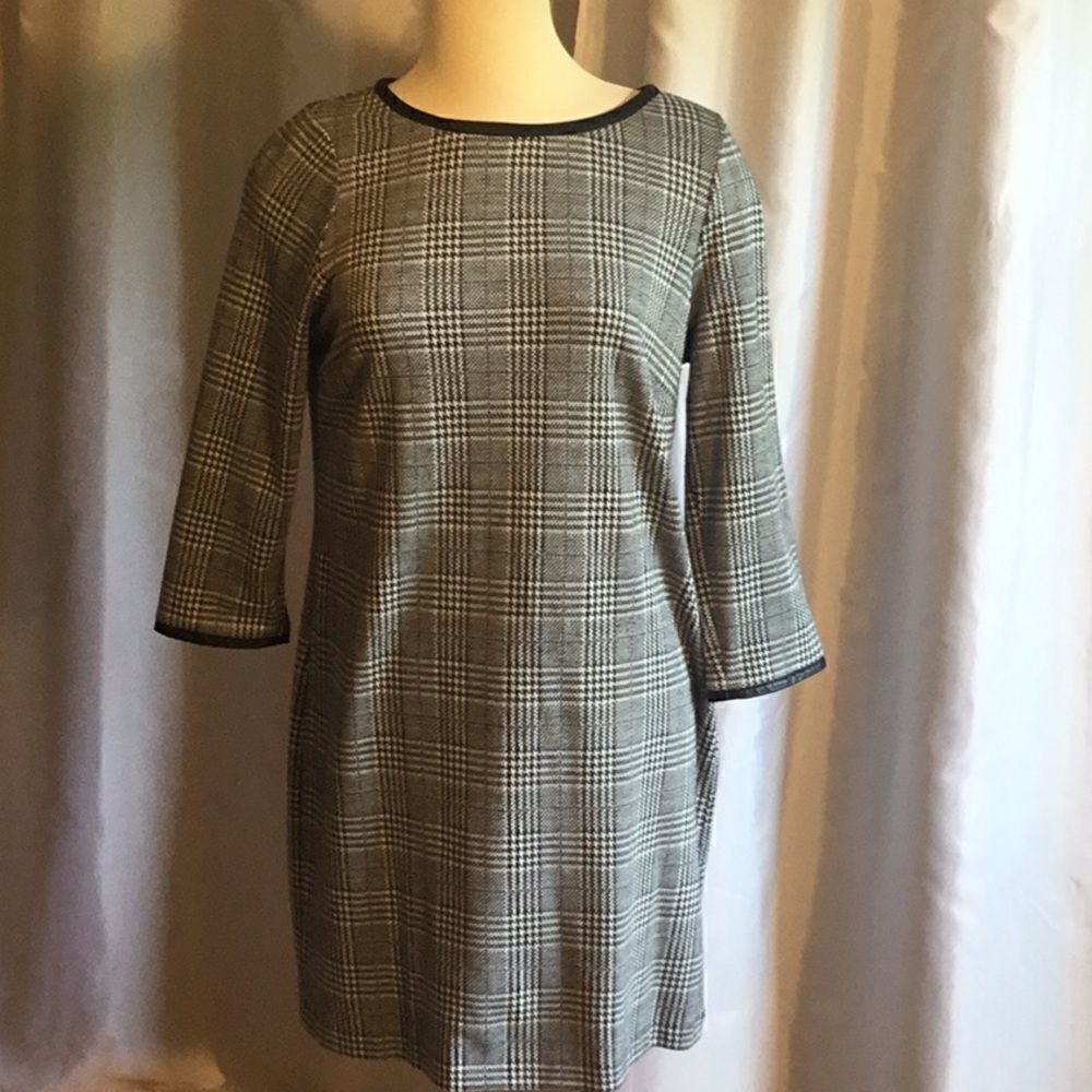 Black & white plaid dress in medium by THE LIMITED